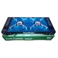 Портативна газова плита PGG-4016  2.3 kW  двоконфоркова туристична плита для подорожей і кемпінгу